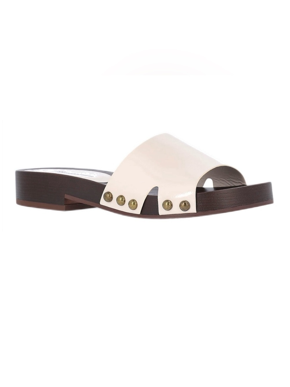 No Boundaries Ivory Slide with Brass Studs/women size 11